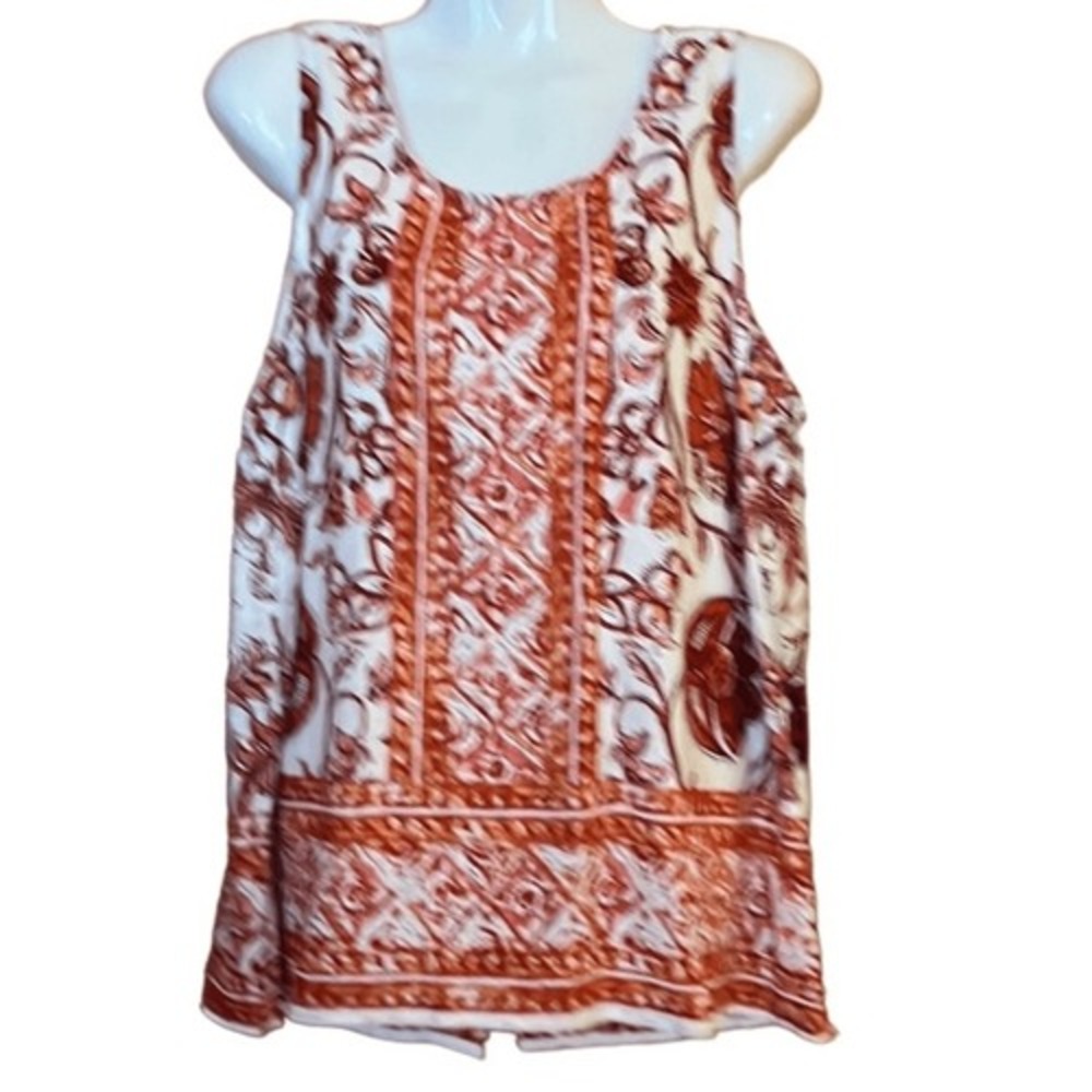 Nicole‎ Miller Womens Top M Linen Blend Bohemian Breathable Cottagecore